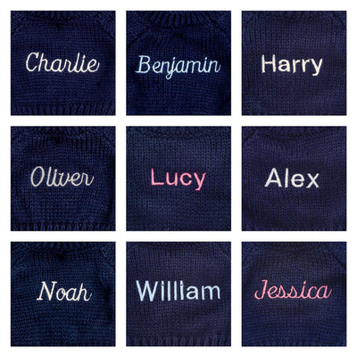 Bashful Blue Bunny with Personalized Navy Jumper
