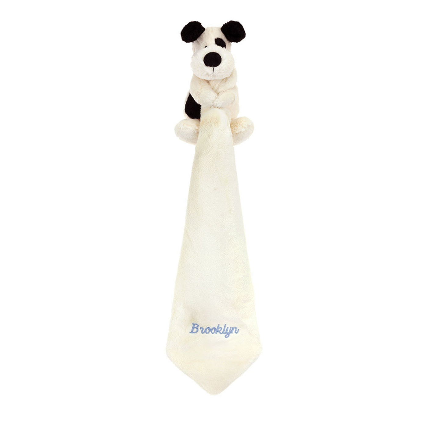 Personalized Bashful Black & Cream Puppy Soother