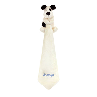 Personalized Bashful Black & Cream Puppy Soother