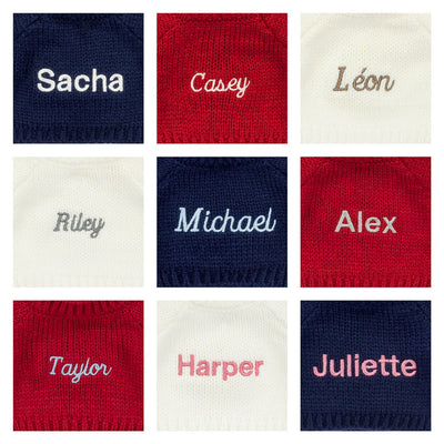 Bashful Viola Bunny with Personalized Navy Jumper