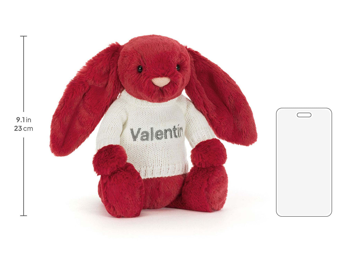 Bashful Luxe Bunny Scarlett with Personalized Cream Jumper