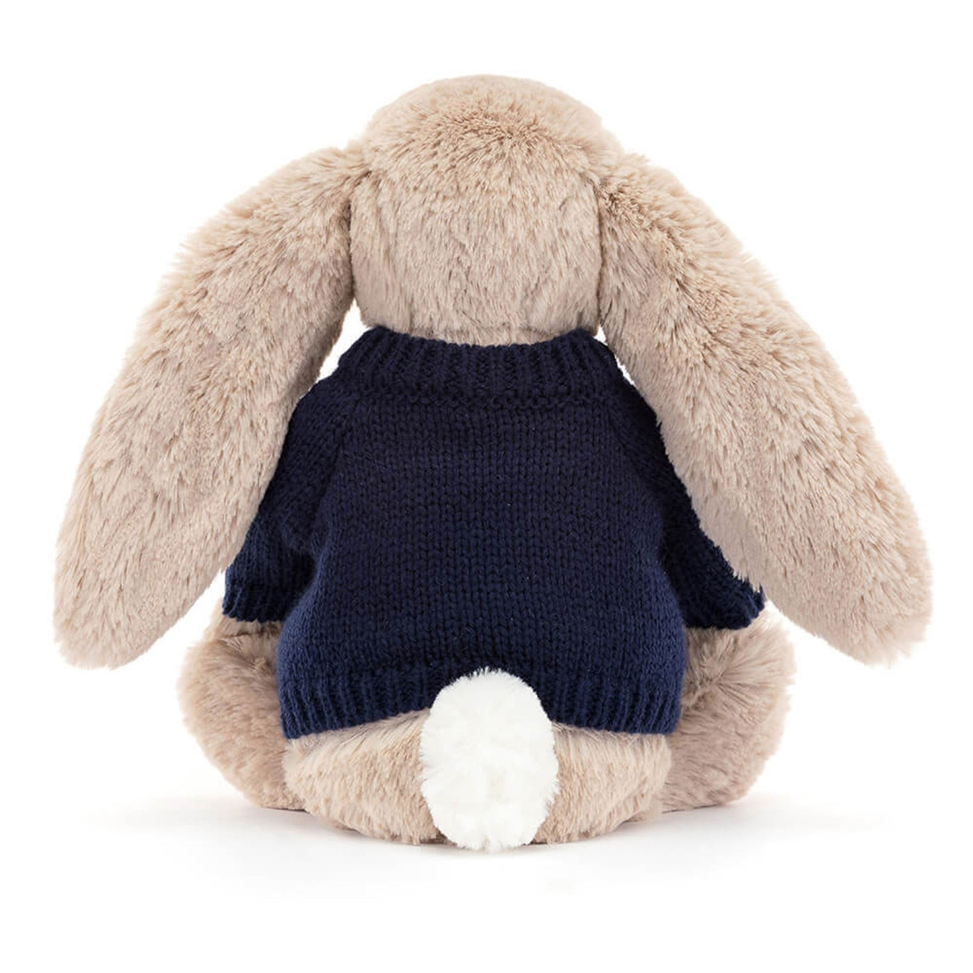 Bashful Beige Bunny with Personalized Navy Jumper